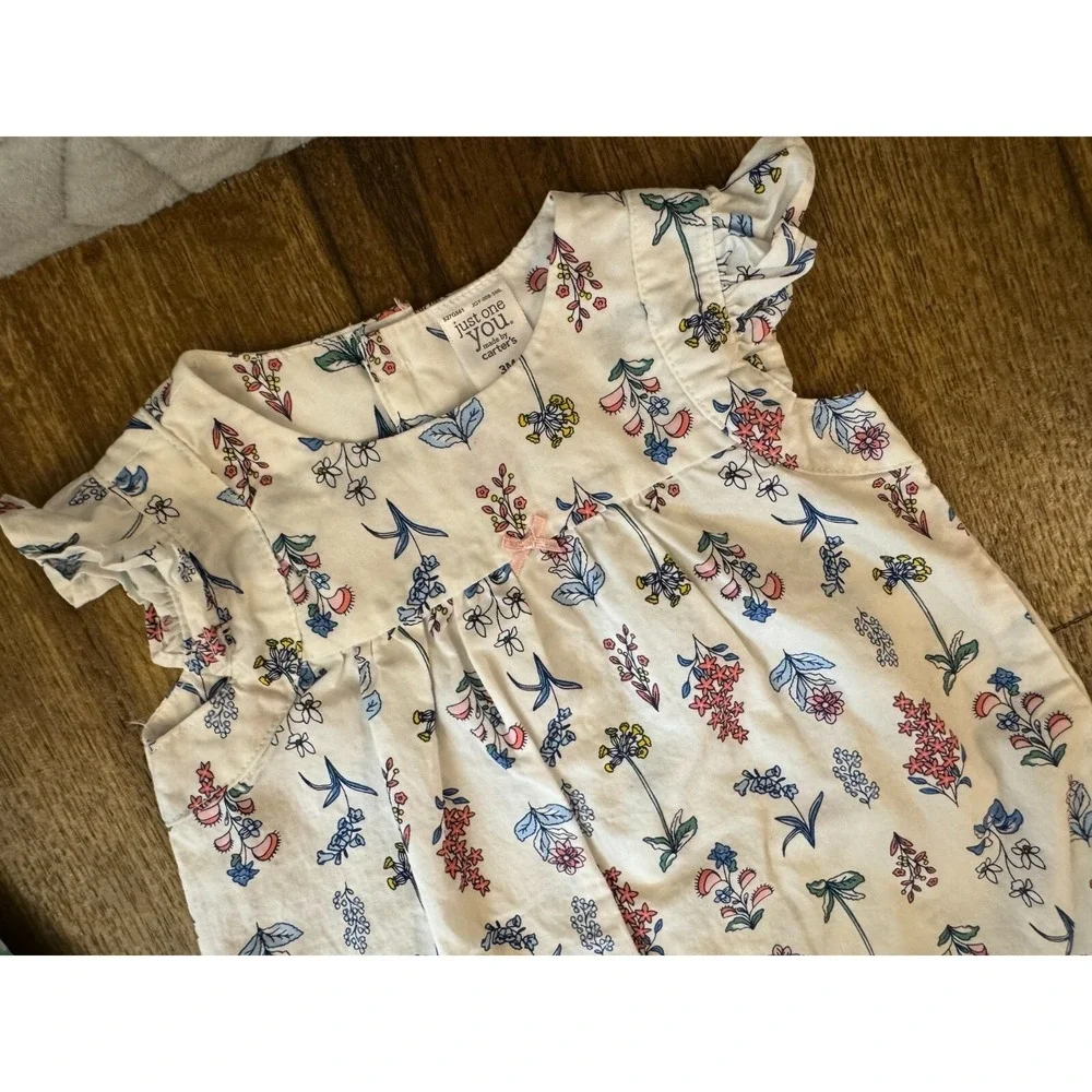 Carters Baby‎ Girl Clothes Lot 3 Months Rompers Outfits Summer Sand Castle